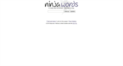 Desktop Screenshot of ninjawords.com